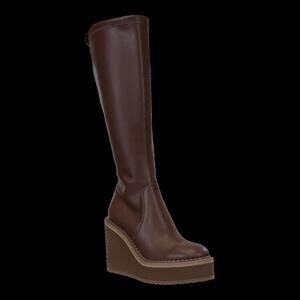 NEW NAKED FEET women's apex wedge boots in brown